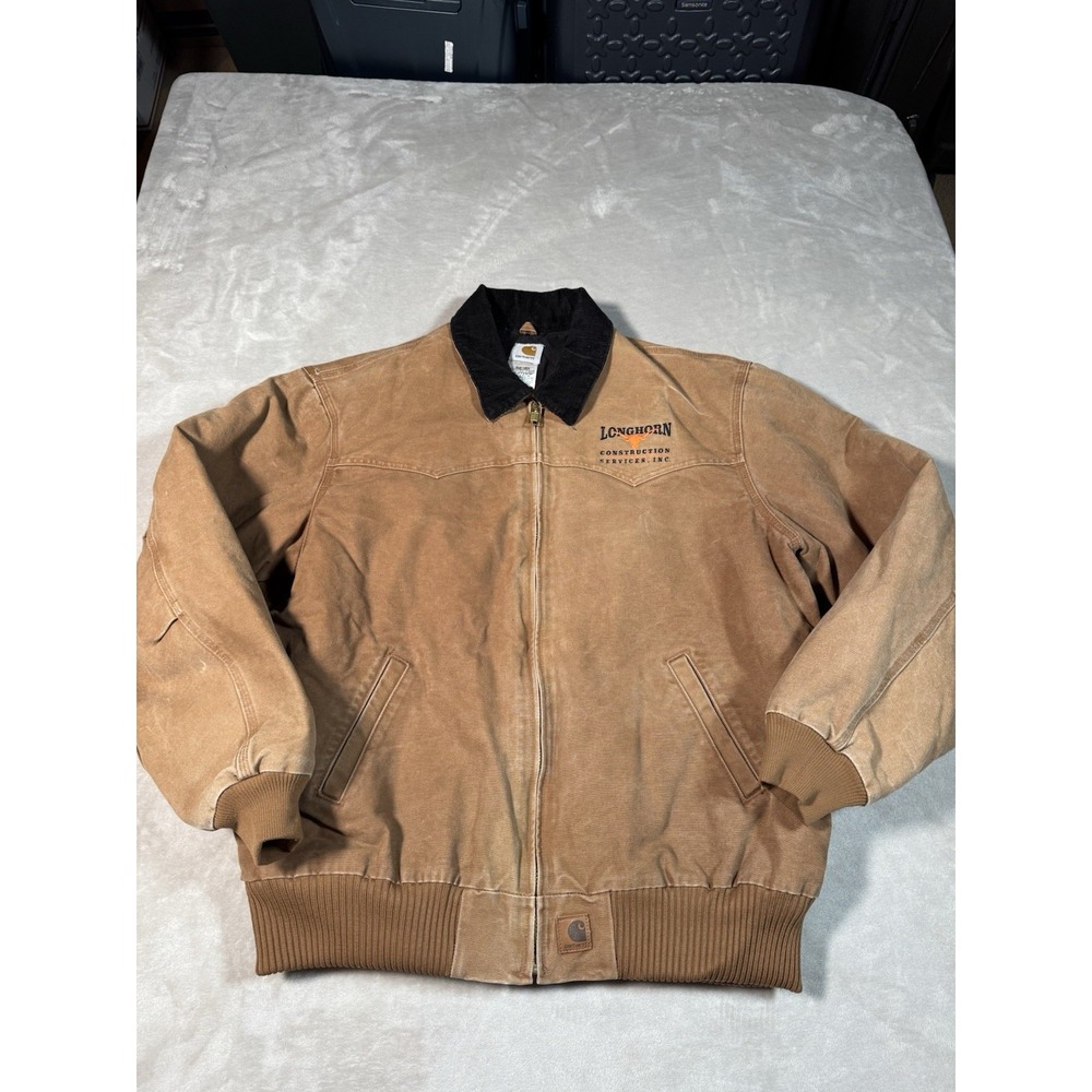 Vintage Carhartt Santa Fe J14 BRN Size 2XL Brown Quilted Lined